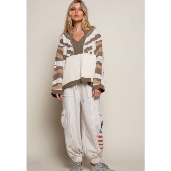 POL Comfy in Camo Oversized Cozy Pullover Sweater - Picture 5 of 9